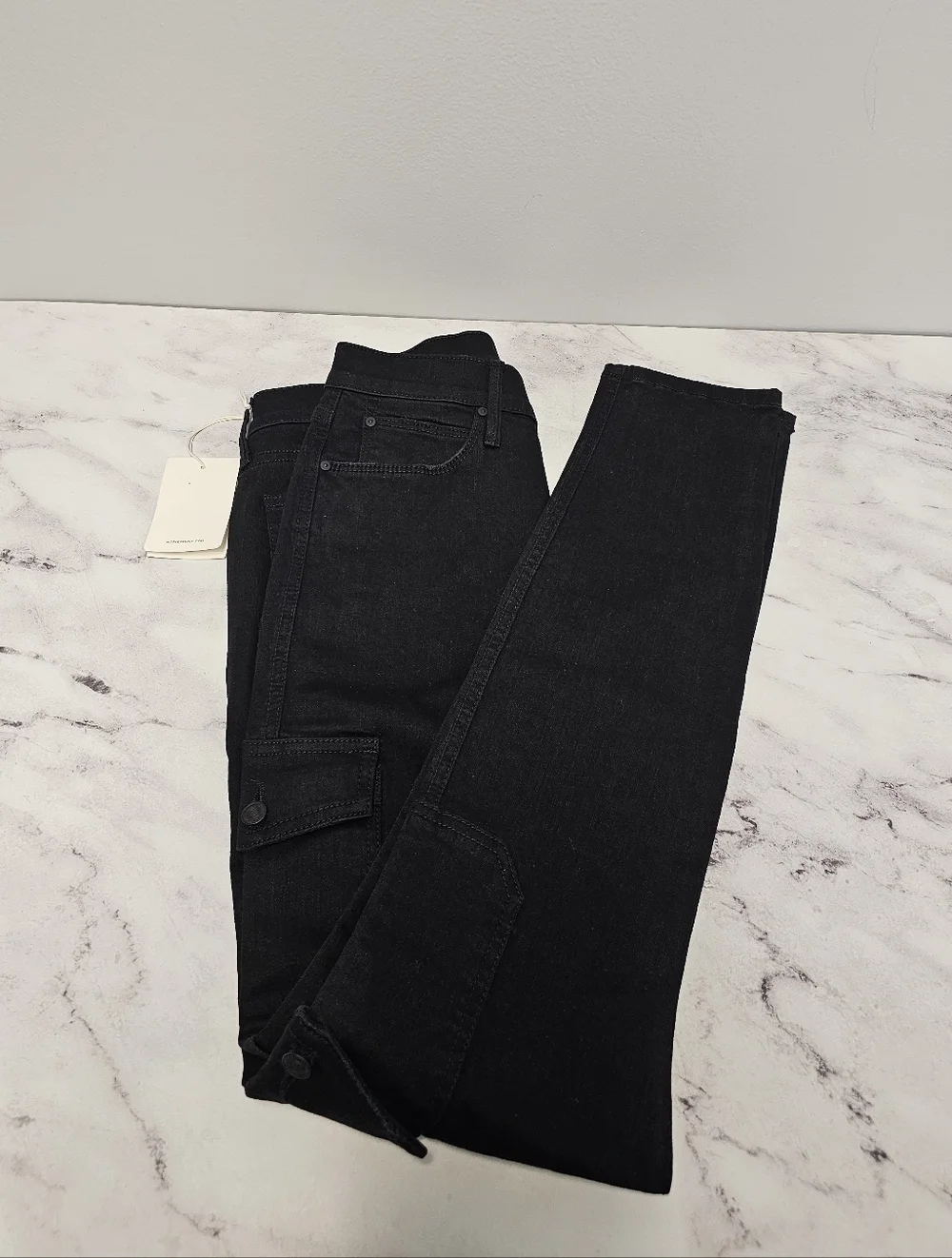 MOTHER The Charmer Cargo‎ High Rise Skinny Not Guilty Black Jeans 26 NWT